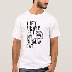 Camiseta Fitness Workout - Levantar Mascota pesado Mi gato