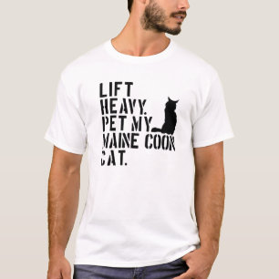 Camiseta Fitness Workout - Levante Mascota pesado Mi gato d
