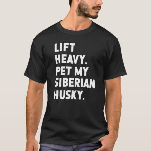 Camiseta Fitness Workout Levantó fuerte perro Mascota Siber