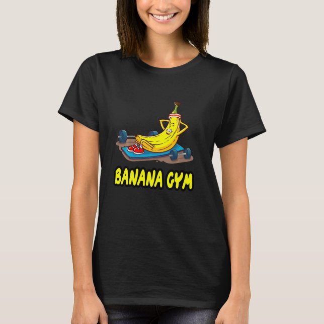 Camiseta Fitness Y Bananas Para Un Atleta De Banana Vegan (Anverso)