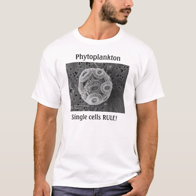 Camiseta ¡Fitoplacton, REGLA de las células! (Anverso)