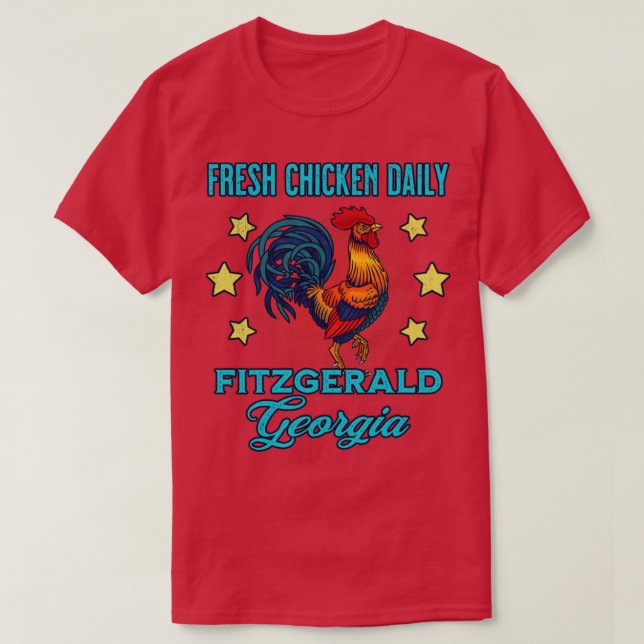 Camiseta Fitzgerald Georgia Fresh Chicken Daily Rooster Sou (Diseño del anverso)
