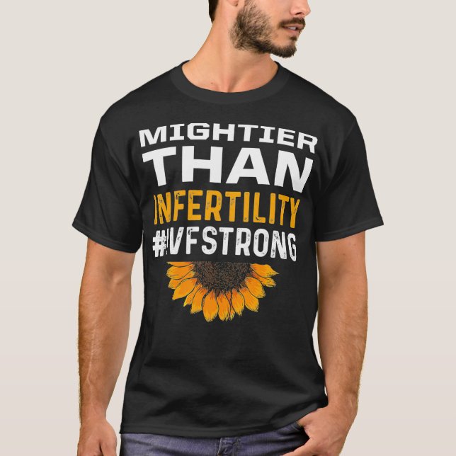 Camiseta FIV Gift Warrior Mightier Transfer Day Infertilida (Anverso)
