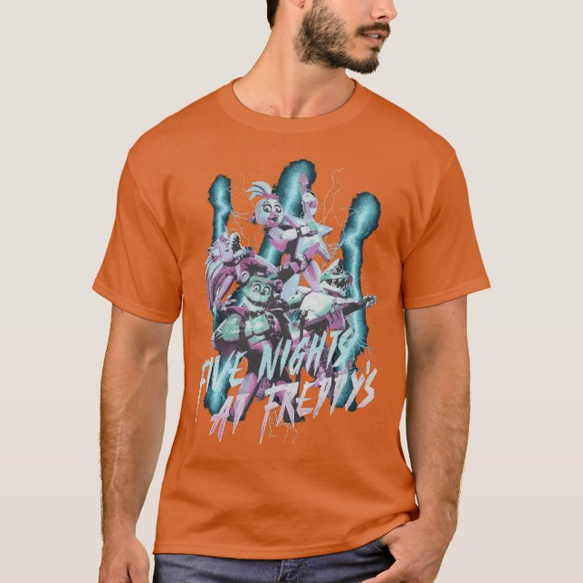 Camiseta Five Nights At Freddys retro de los 90 (Anverso)