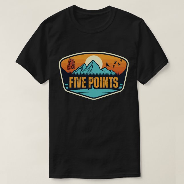 Camiseta Five Points, Alabama (Diseño del anverso)