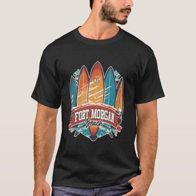 Camiseta Five Surfboards Fort Morgan Beach Al (Anverso)