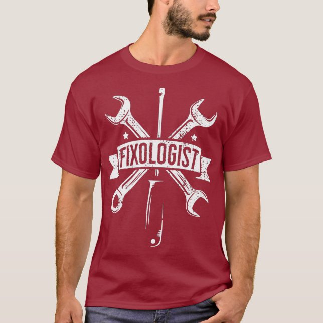 Camiseta Fixólogo Craftsmen Funny Wrench Mr Fix It (Anverso)