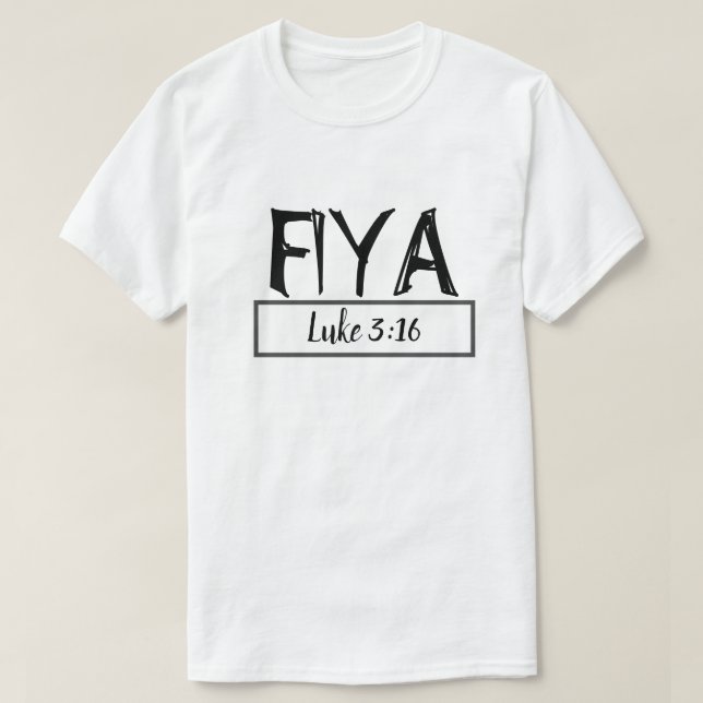 Camiseta Fiya tee blanco y negro (Diseño del anverso)
