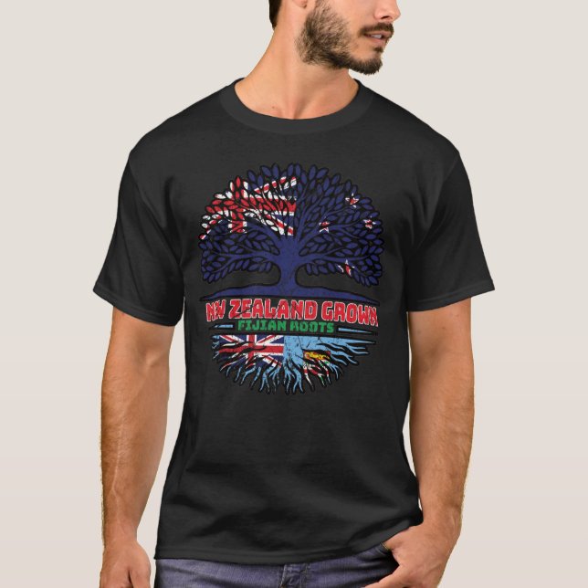 Camiseta Fiyi Nueva Zelanda Raíces de Árbol de Nueva Zeland (Anverso)