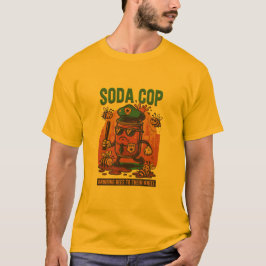 Camiseta Fizz Force Soda Cop T-Shirt – Funny Retro