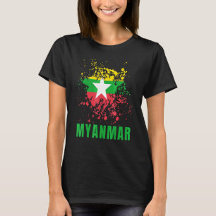 Camiseta Fl Retro Antiguo A acuarela Deporte Birmano De Mya