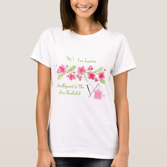 Camiseta Fla de flor de cerezo pintada a mano PERSONALIZAR (Anverso)