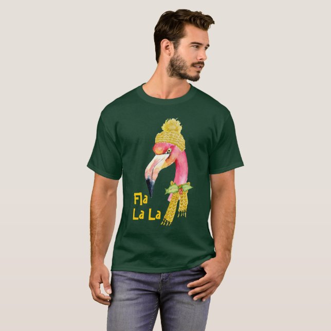 Camiseta Fla La Florida Flamingo Funny Navidades (Anverso completo)