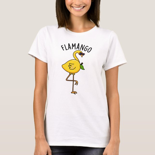 Camiseta Fla-mango Funny Flamingo Pun (Anverso)