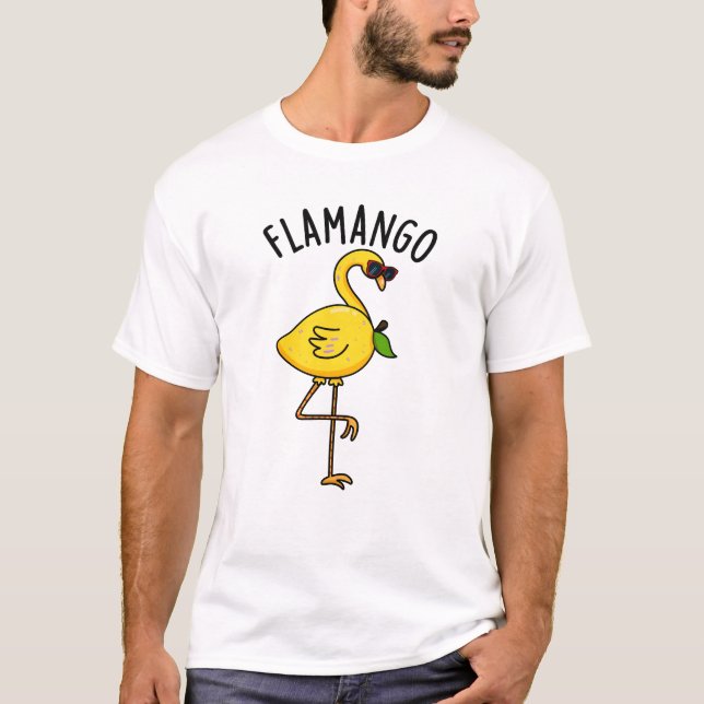 Camiseta Fla-mango Funny Flamingo Pun (Anverso)