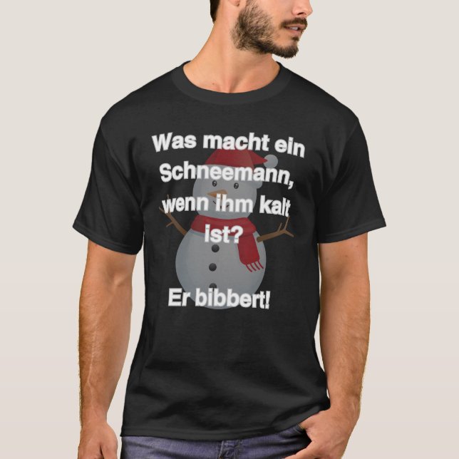 Camiseta Flachwitz Schneemann Bibbert Comic Design  (Anverso)