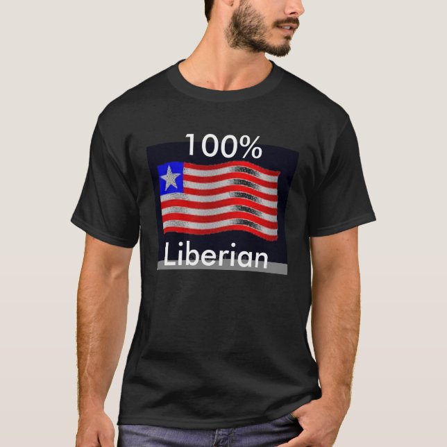 Camiseta flag3, liberiano, 100% (Anverso)
