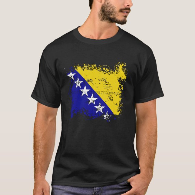Camiseta Flag Bosnia Herzegowina Nationality State Origin T (Anverso)