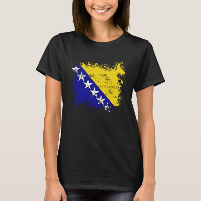 Camiseta Flag Bosnia Herzegowina Nationality State Origin T (Anverso)