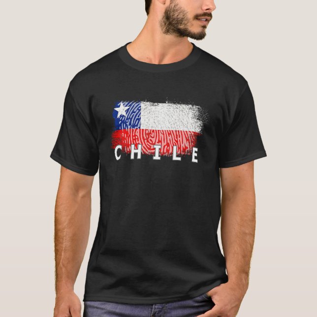 Camiseta Flag Chile Nationality State Origin (Anverso)