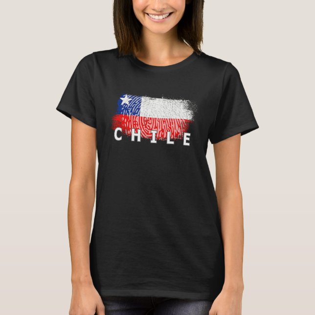 Camiseta Flag Chile Nationality State Origin (Anverso)