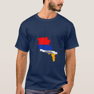 Camiseta flag map of armenia