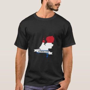 Camiseta flag map of netherlands
