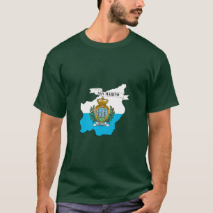 Camiseta  Flag map of San Marino
