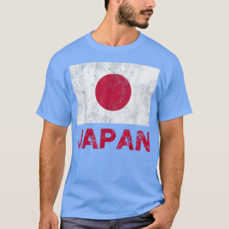 Camiseta Flag of Japan Shirt Distressed Vintage Japanese 