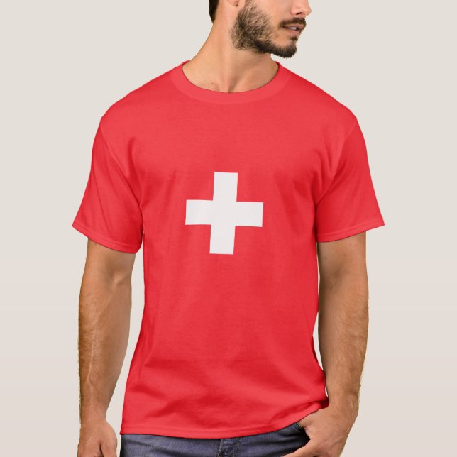 Camiseta Flag of Switzerland Svizzera - Suiza Suisse - (Anverso)