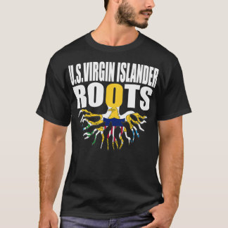 Camiseta Flagcastle US Vírgenes Isleños Roots Bandera Orgul