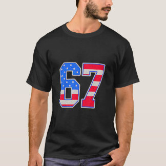 Camiseta Flage estadounidense 67 Six Seven Meme