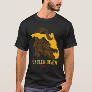 Camiseta Flagler Beach Florida Fl Aligator Vacation Surf