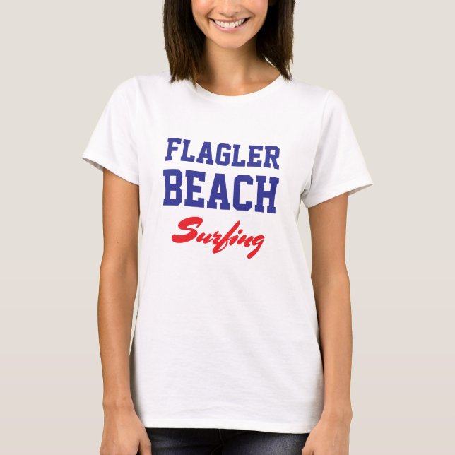 Camiseta Flagler Beach Florida Surfing (Anverso)