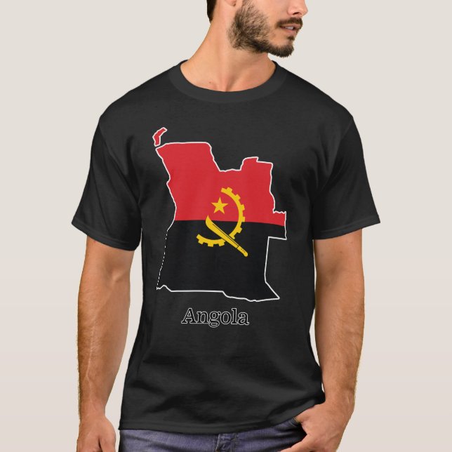 Camiseta Flags and countries Angola (Anverso)
