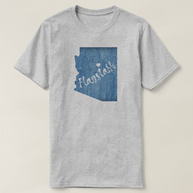 Camiseta Flagstaff Arizona Wood Grain (Diseño del anverso)