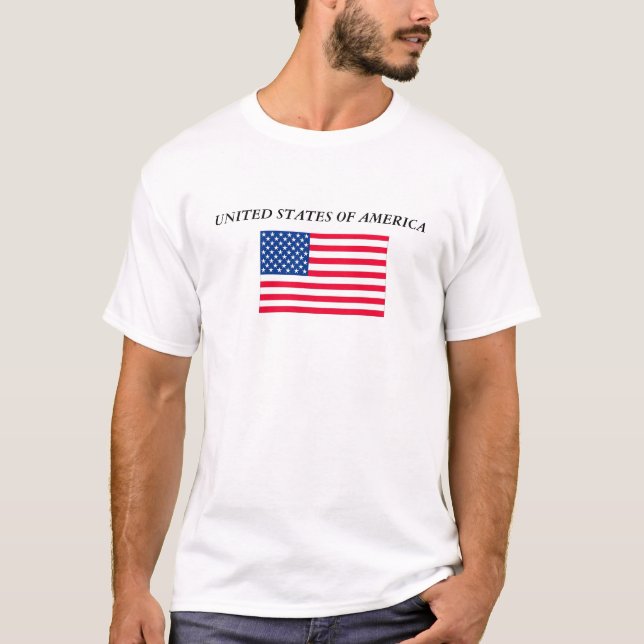 Camiseta flagus, los ESTADOS UNIDOS DE AMÉRICA (Anverso)