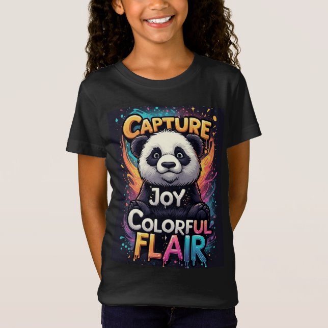 Camiseta Flair Colorido: Panda Adorable (Anverso)