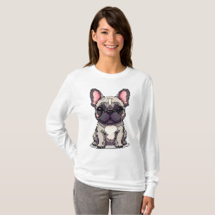 Camiseta Flair de Bulldog Francés en Píxeles