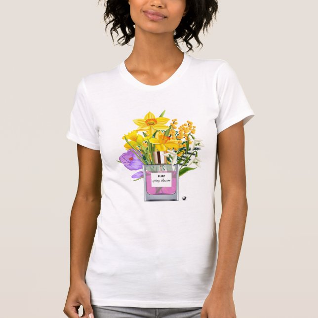 Camiseta Flakon Pure spring blossom mit Frühlingsblumen (Anverso)