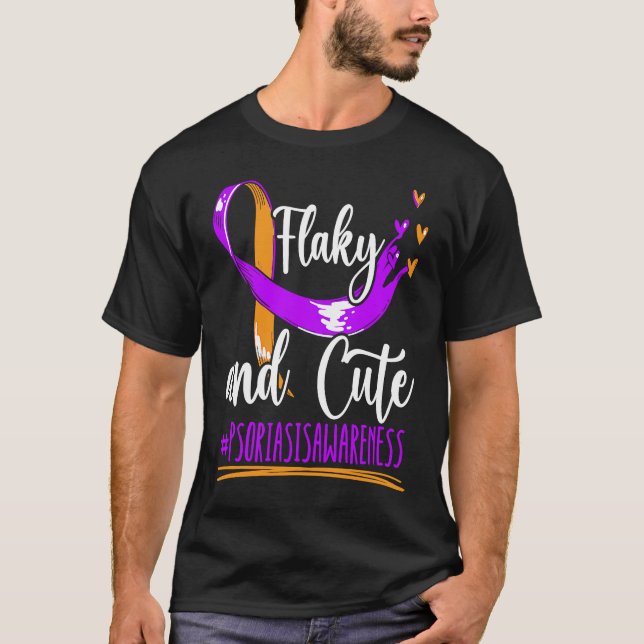 Camiseta Flaky And Cute Psoriasis Warrior Psoriasis Awarene (Anverso)