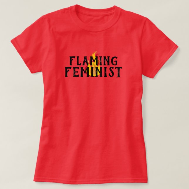 Camiseta Flamante Feminismo Feminista RBG Flama 20 (Diseño del anverso)
