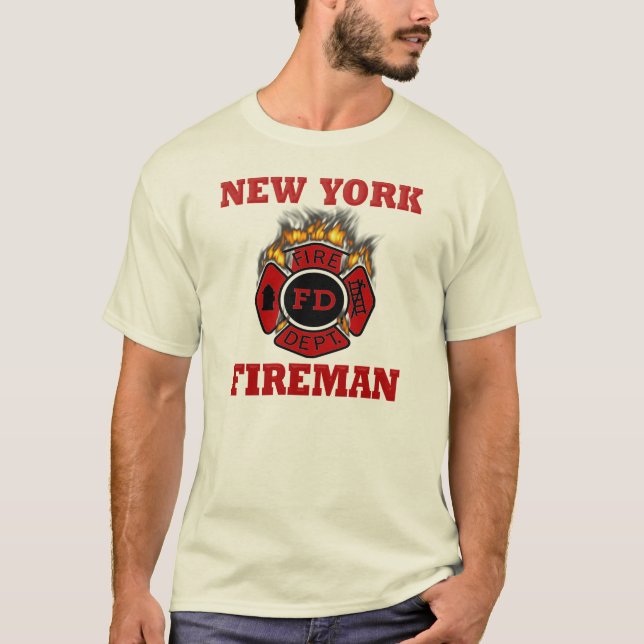 Camiseta Flamas de símbolo de fuego de Nueva York (Anverso)