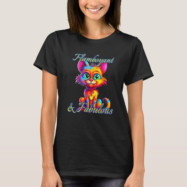 Camiseta Flamboyant And Fabulous Cat Fancy Exotic Person  S (Anverso)