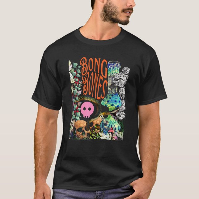 Camiseta Flamboyant Appartal Bong Skulls Snake Floral Illus (Anverso)