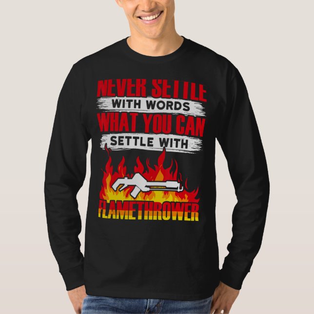 Camiseta Flame Thrower Flametrower Hot Burn (Anverso)