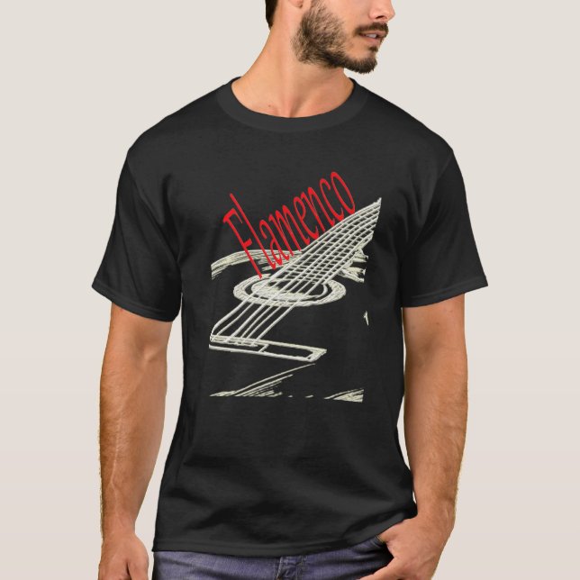 Camiseta Flamenco Acoustic Guitar Player (Anverso)