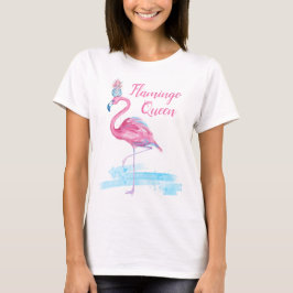 Camiseta Flamenco azul lindo del rosa de la reina de la