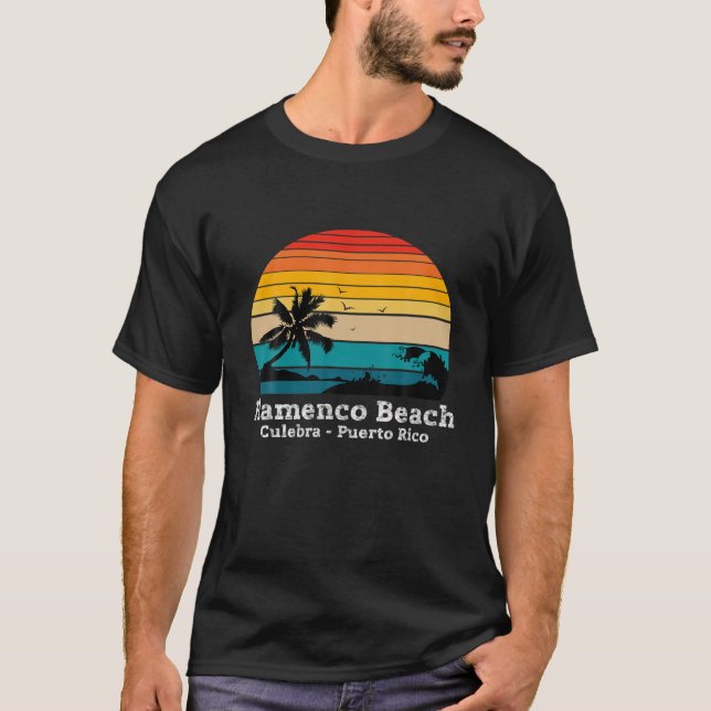 Camiseta Flamenco Beach Culebra - Puerto Rico (Anverso)
