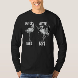 Camiseta Flamenco bebiendo cerveza para mujeres hombres Av